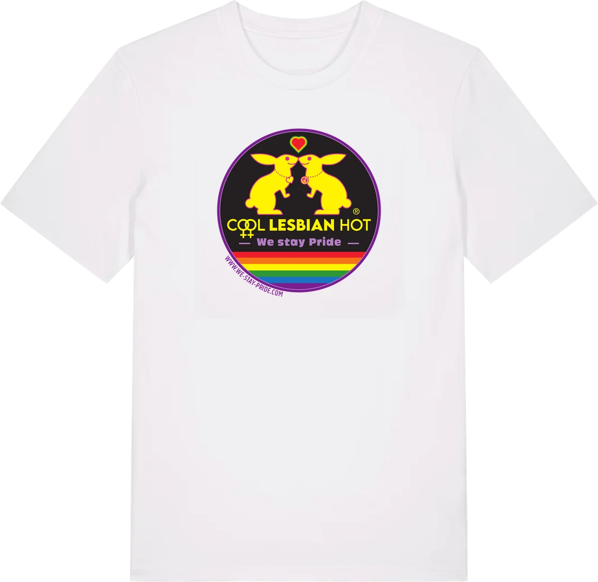 Weißes T-Shirt mit We Stay Pride Logo